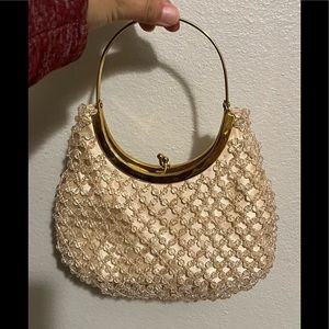 Cache Beaded Hand Bag Pale Pink